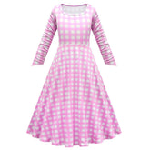Kids Girls Movie Barbie 2023 Margot Robbie Barbie Cosplay Costume Outfits Halloween Carnival Suit